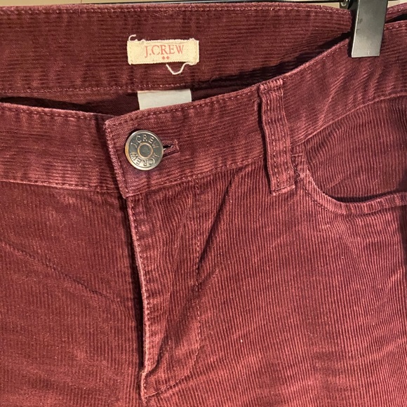 JCrew Matchstick Maroon Corduroy Pants 30S - Picture 5 of 5